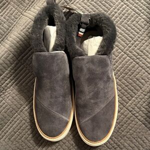 Toms Women's Gray Suede Fur-Lined Boots